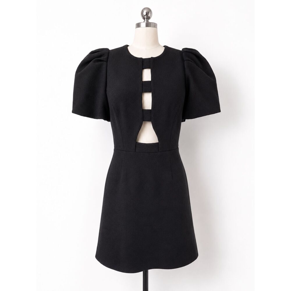 Rebecca Vallance Black Cutout Cocktail Mini Dress Size 6